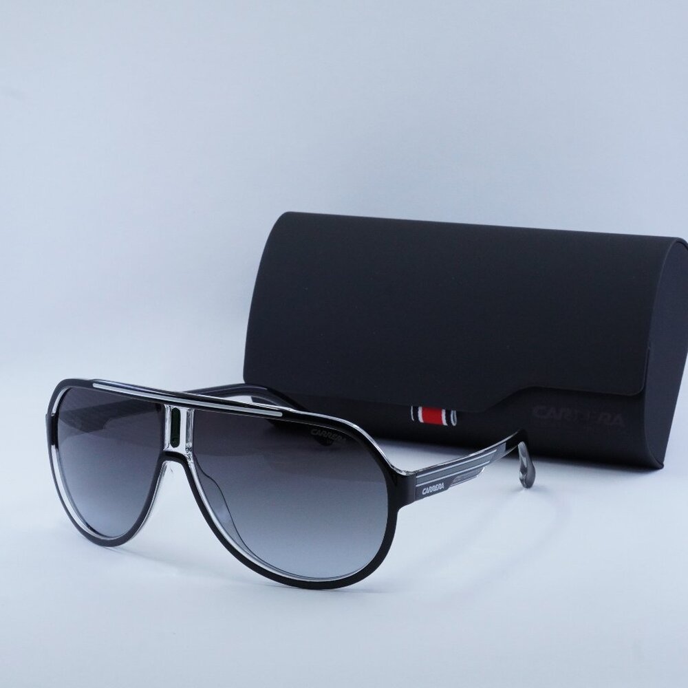 Carrera 1057/S 080S 9O Aviator Sunglasses - Black/White/Grey